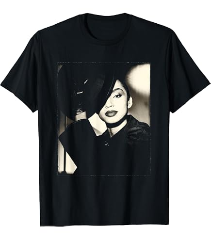 Sade Face Streetwear Vintage Style T-Shirt Black | Amazon.com